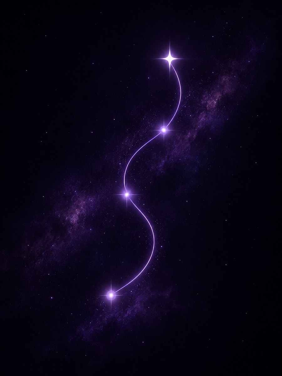 A constellation rising from bottom to top — from idea to deployment in a single line